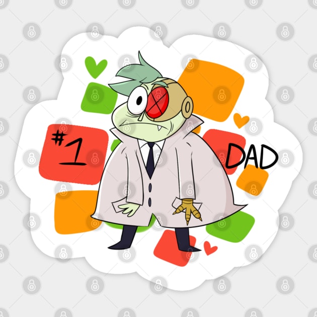 #1 BOXDAD (Lord Boxman from O.K. K.O.) Sticker by BirdboysUmbrella